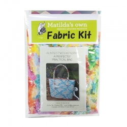 Aunties Two Perfectly Practical Bag Pattern,Fabric and Stabilizer Kit